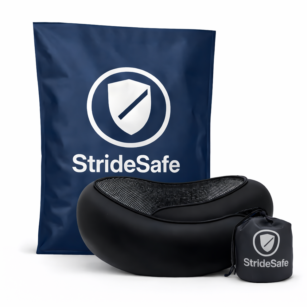 StrideSafe™ Nackenkissen – Schlafen Sie sicher und bequem!