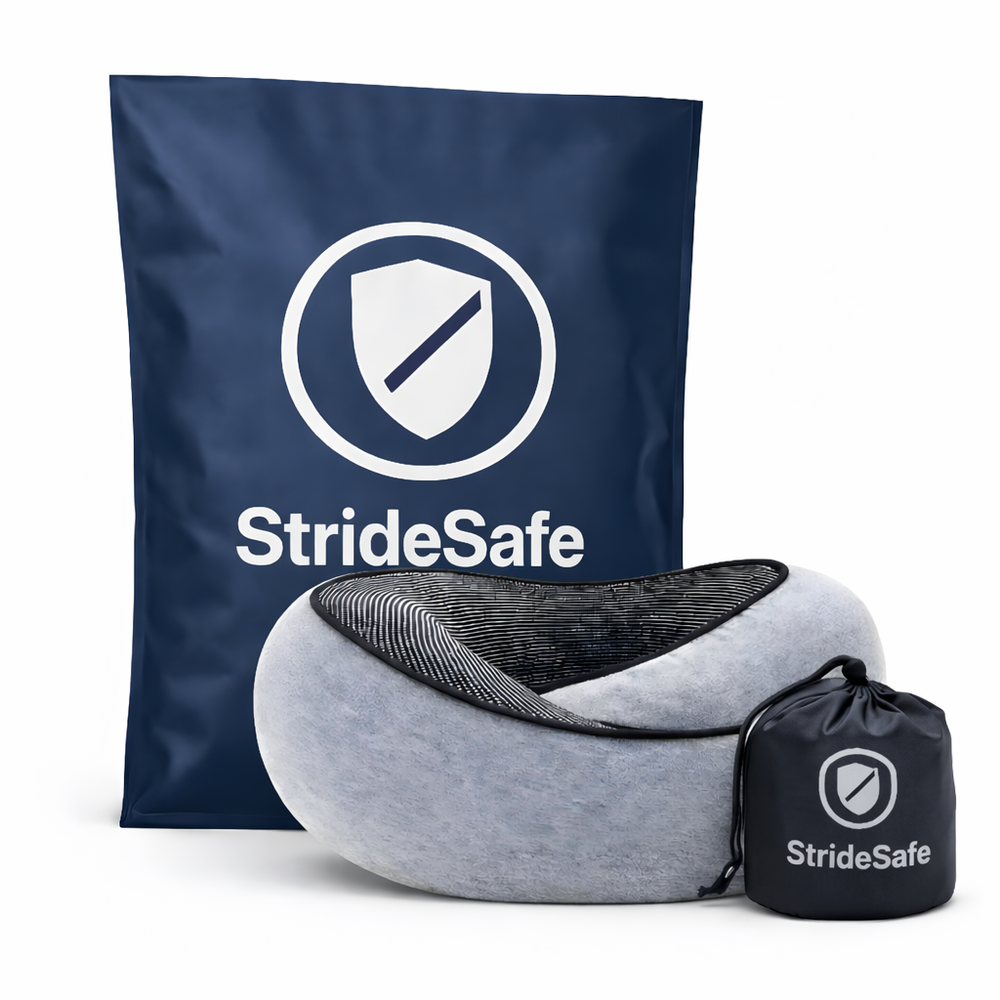 StrideSafe™ Nackenkissen – Schlafen Sie sicher und bequem!